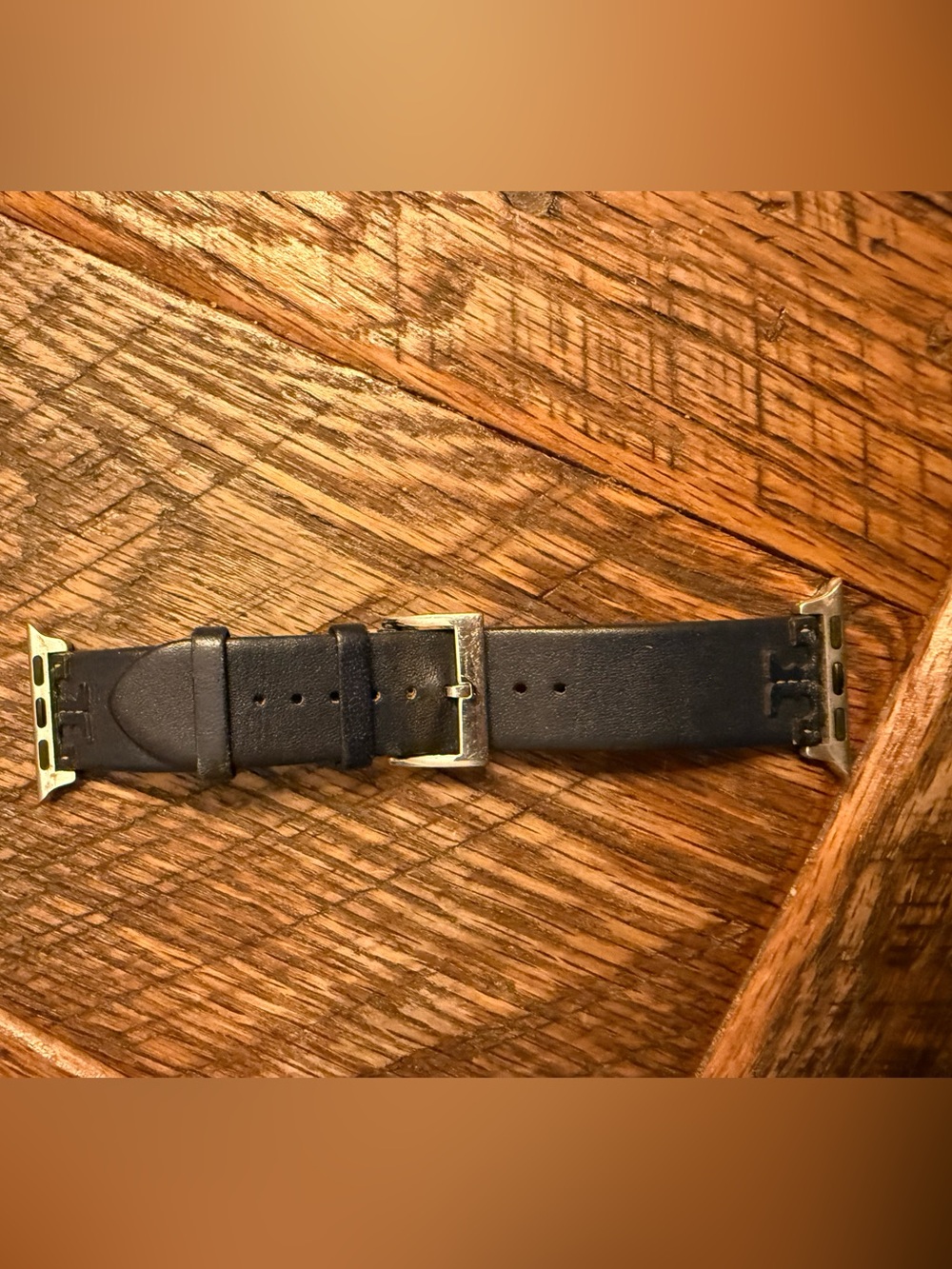 Tory Burch Black/Navy Leather Watchband for 38-40 mm iWatch